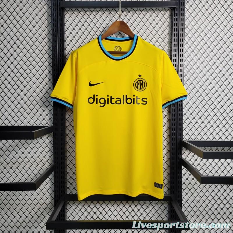 22-23 Inter Milan Third Yellow Jersey