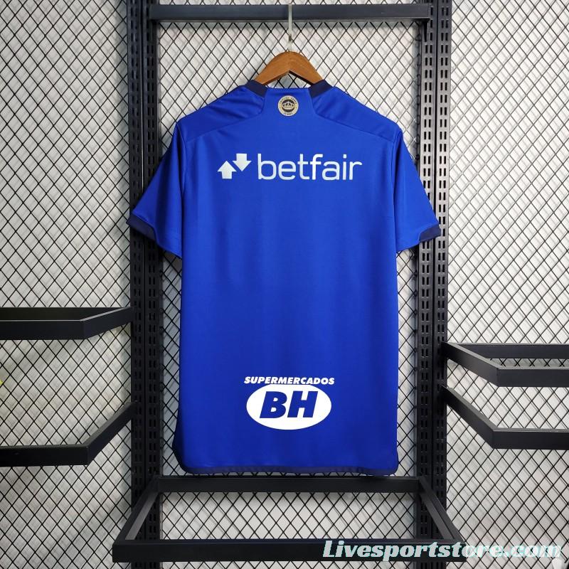 23/24 Cruzeiro Home Jersey +all Sponsors