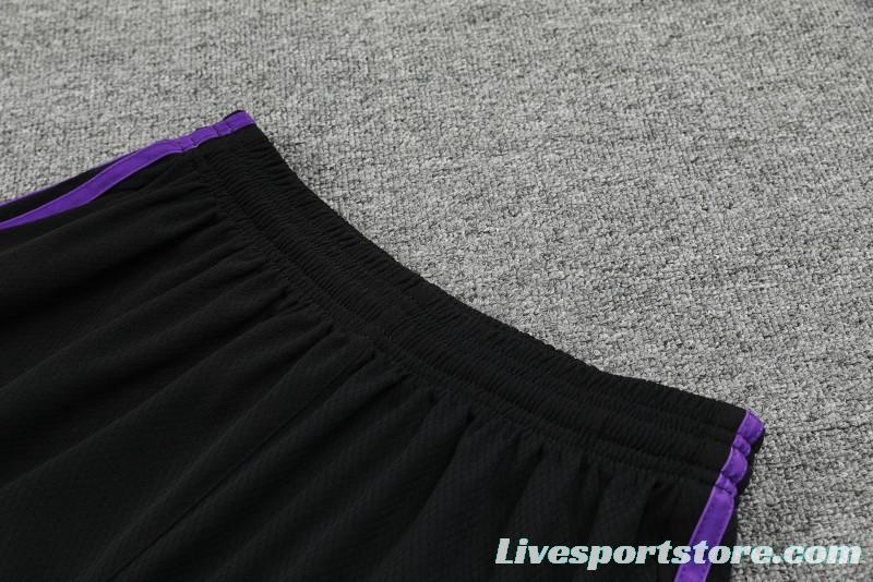 23-24 Real Madrid Purple Short Sleeve+Shorts