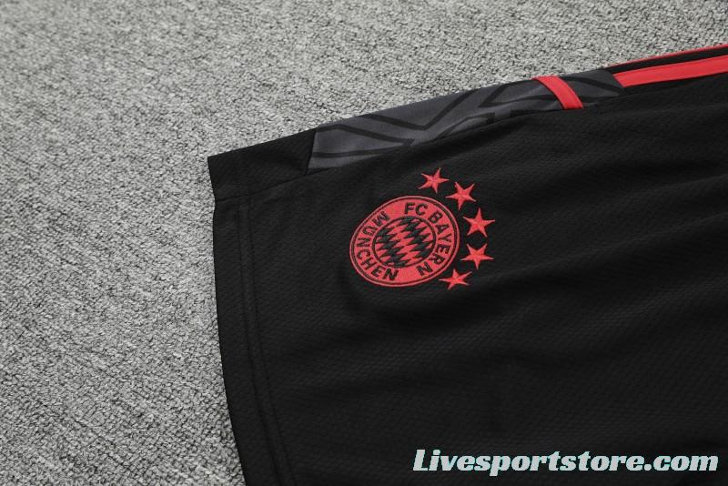 23-24 Bayern Munich Black Red Short Sleeve+Shorts