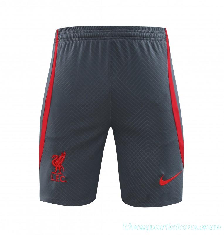 23-24 Liverpool White/Blue Grid Short Sleeve+Shorts