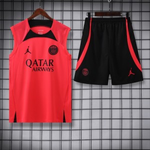 23-24 PSG Carmine Vest Jersey+Shorts