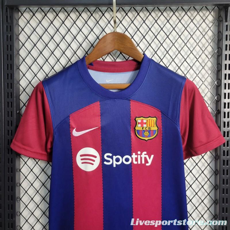 23-24 KIDS Barcelona Home Jersey Size 16-28