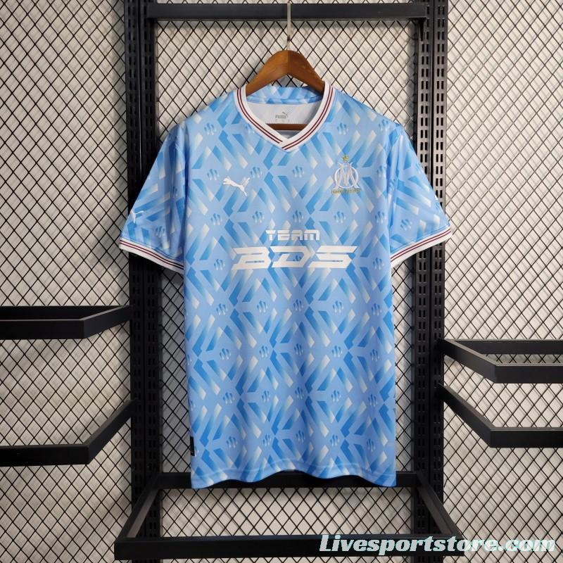 23-24 Olympique Marseille Blue Training Special Edition Jersey