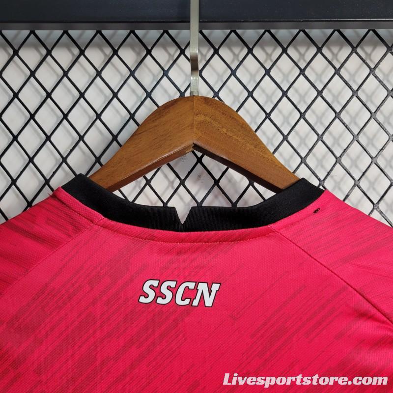 23-24 SSC Napoli Face Game Gollini Red Jersey