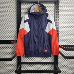 2023 Adidas Navy White Orange Windbreaker