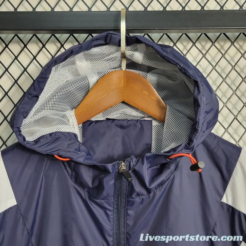 2023 Adidas Navy White Orange Windbreaker