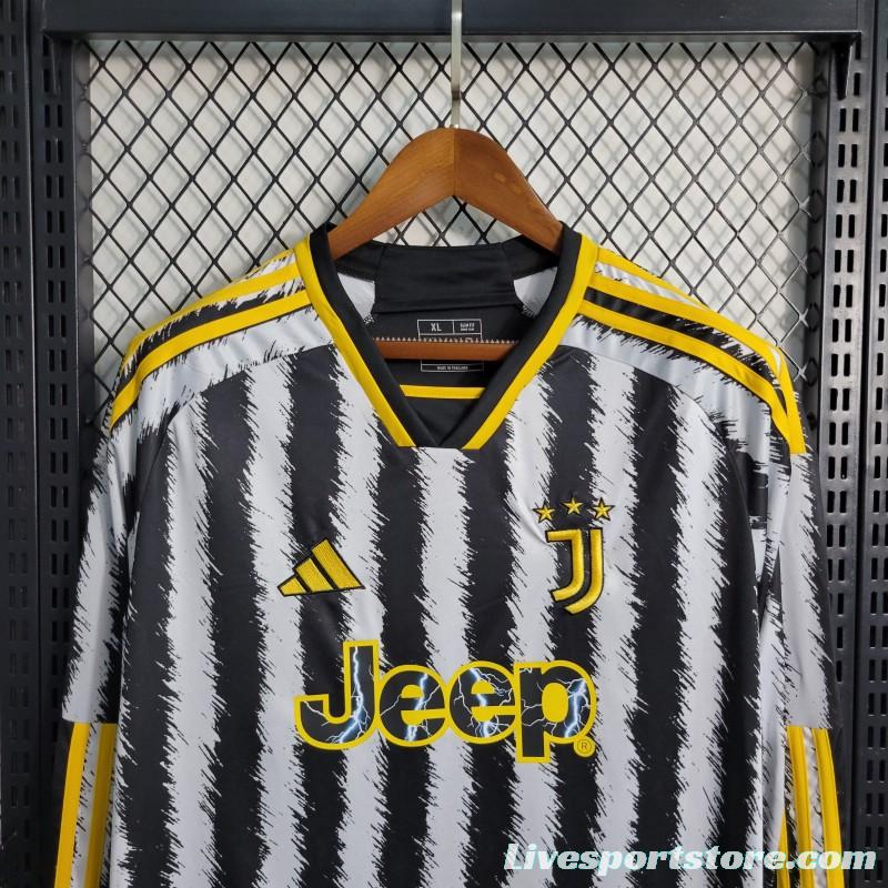 23-24 Juventus Home Long Sleeve Jersey