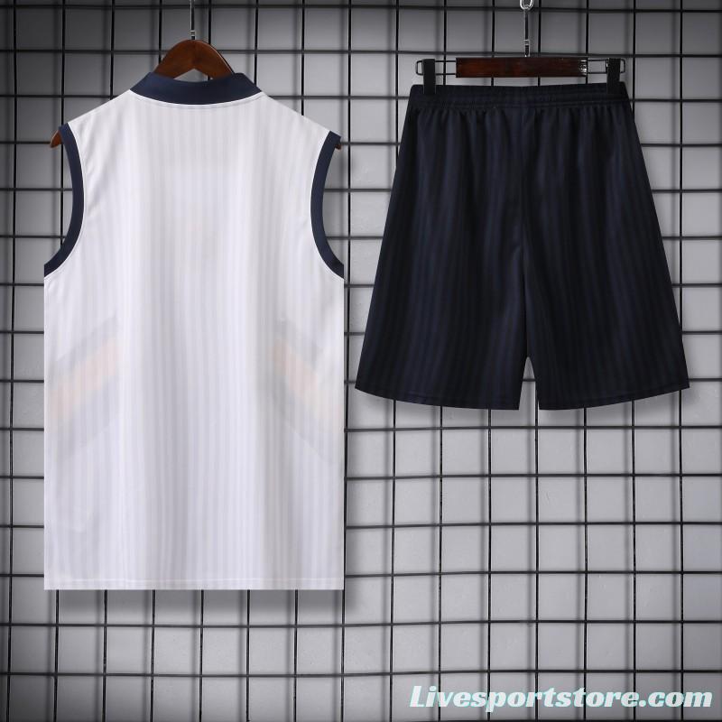 23-24 Real Madrid Remake Icon White Vest Jersey+Shorts