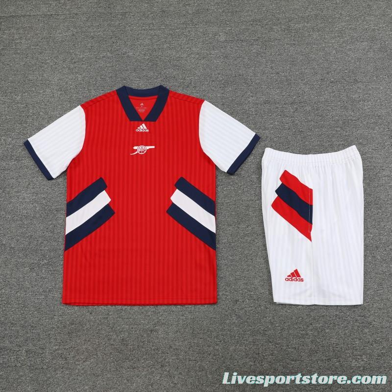 23-24 Arsenal Red Remake Icon Short Sleeve Jersey+Shorts