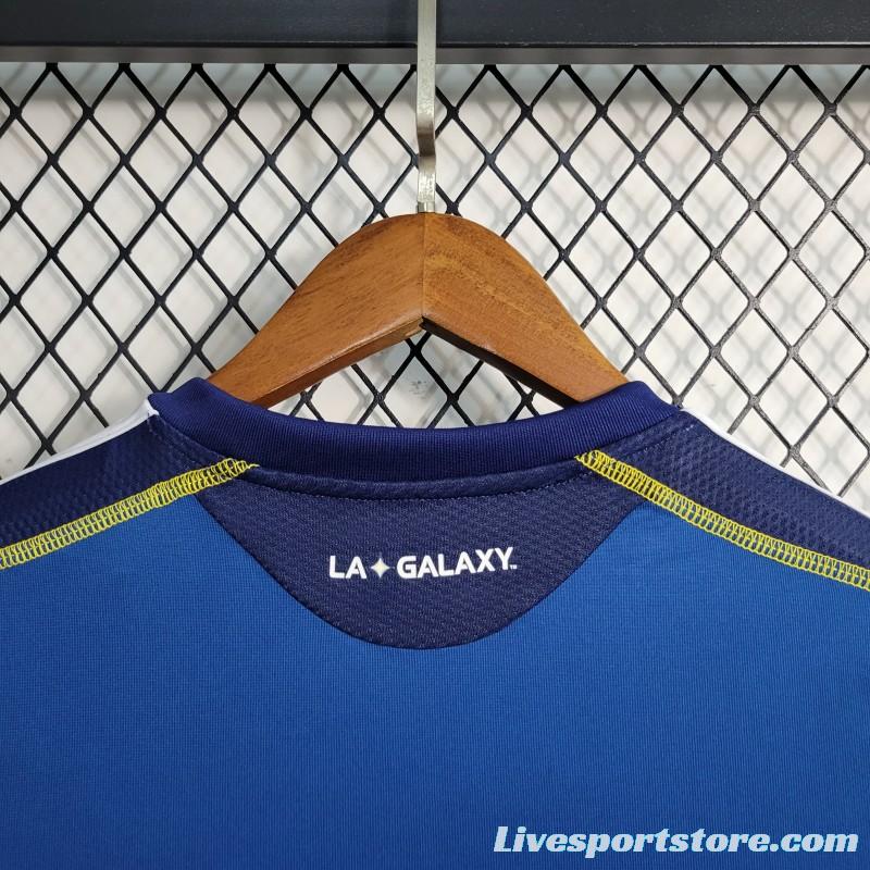 Retro 11-12 La Galaxy Long Sleeve Away Blue Jersey