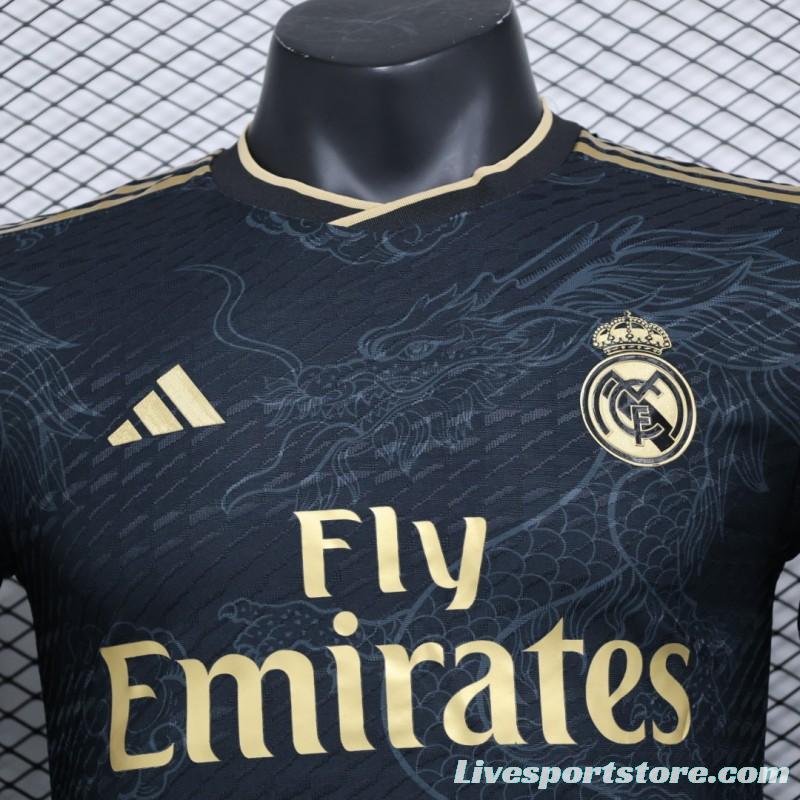 Player Version 23/24 Real Madrid Black Dragon Jersey