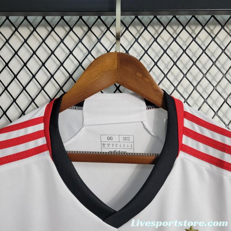 23-24 Flamengo White Away Vest Jersey