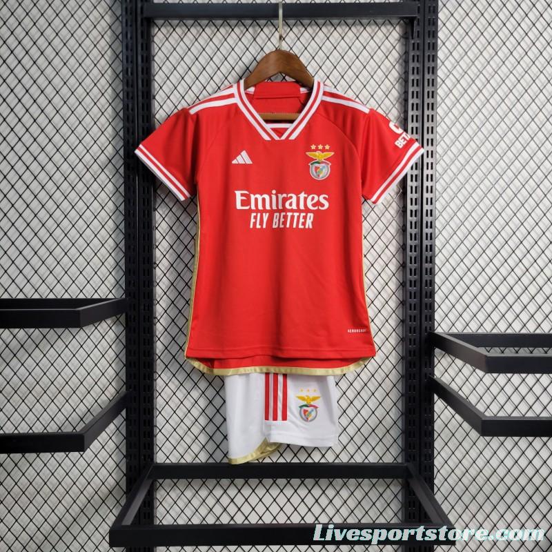 23-24 KIDS Benfica Home Jersey Size 16-28