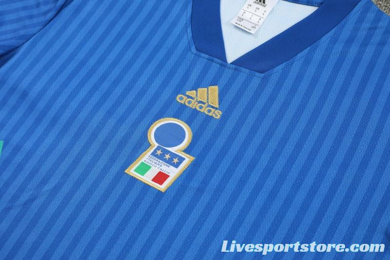 2023 Italy Blue Remake Icon Short Sleeve+Shorts