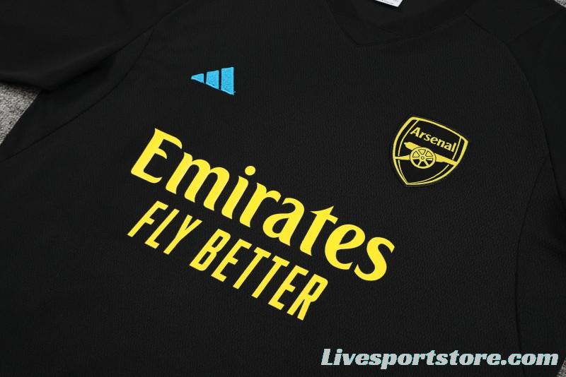 23 24 Arsenal Black Short Sleeve+Shorts