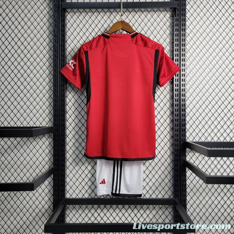 23-24 Kids Manchester United Home Jersey