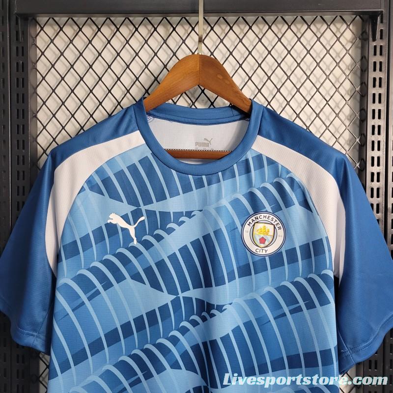 23-24 Manchester City Training Blue Jersey