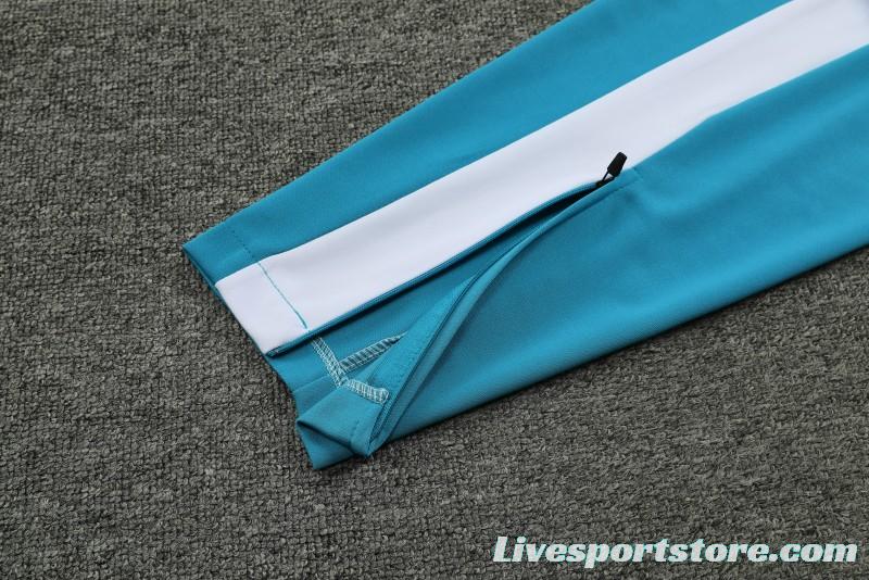 23/24 Manchester City Blue White Half Zipper Jacket+ Pants