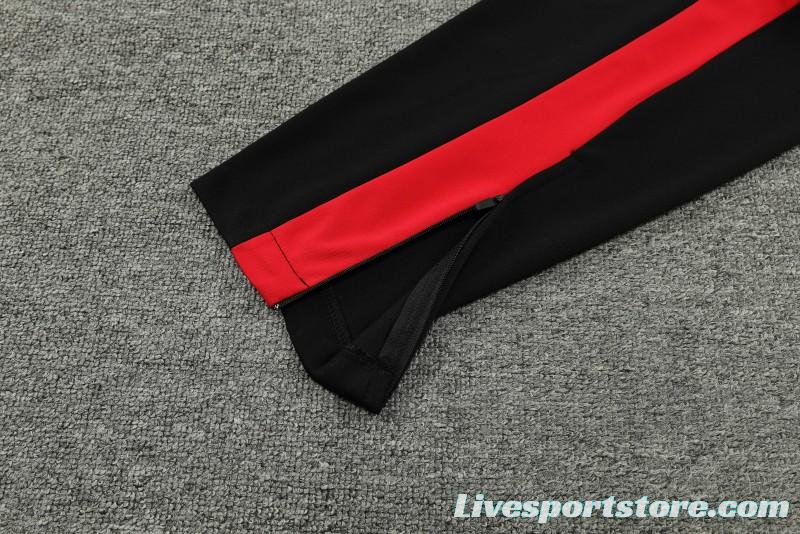 23/24 AC Milan Red Black Half Zipper Jacket+ Pants