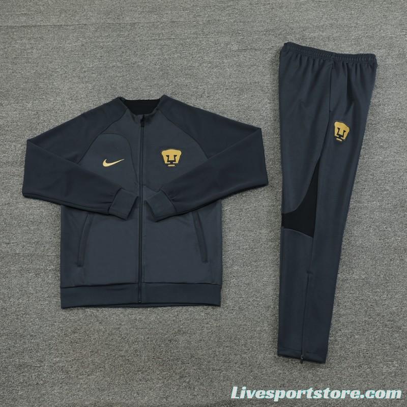 23/24 Pumas UNAM Black Full Zipper Jacket+Pants