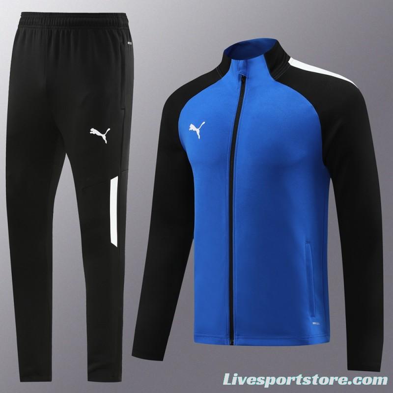 23/24 PUMA Black/Blue Full Zipper Hooide Jacket+Pants