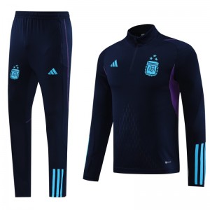 2023 Argentina Navy Half Zipper Jacket+Pants