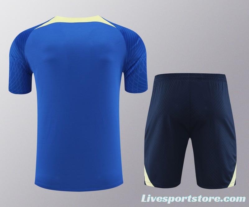 24/25 Club America Blue/Yellow Short Sleeve Jeresy+Shorts