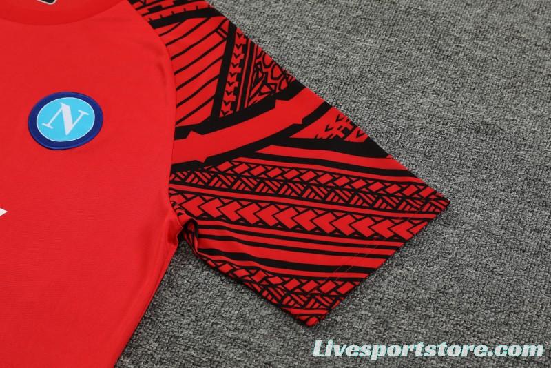 23/24 Napoli Red Short Sleeve Jeresy+Shorts