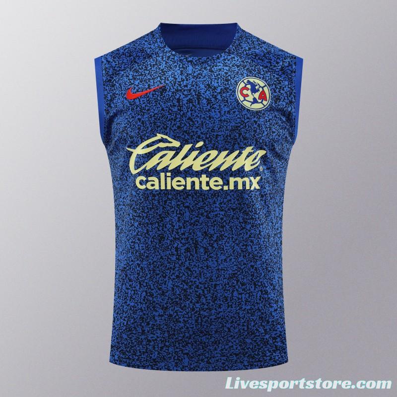 24/25 Club America Blue Vest Jeresy+Shorts