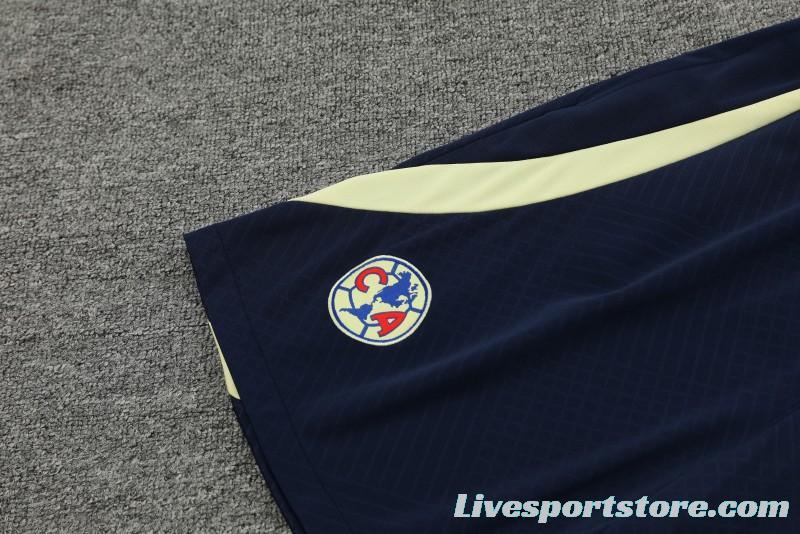 24/25 Club America Blue/Yellow Vest Jeresy+Shorts