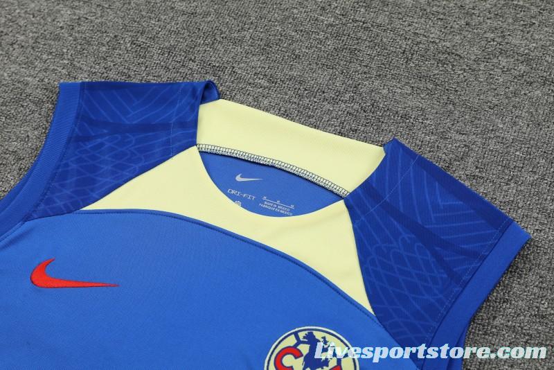 24/25 Club America Blue/Yellow Vest Jeresy+Shorts