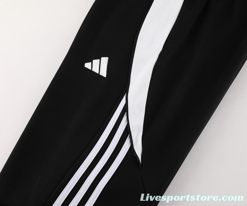 2024 Adidas Black/White Full Zipper Jacket+Pants