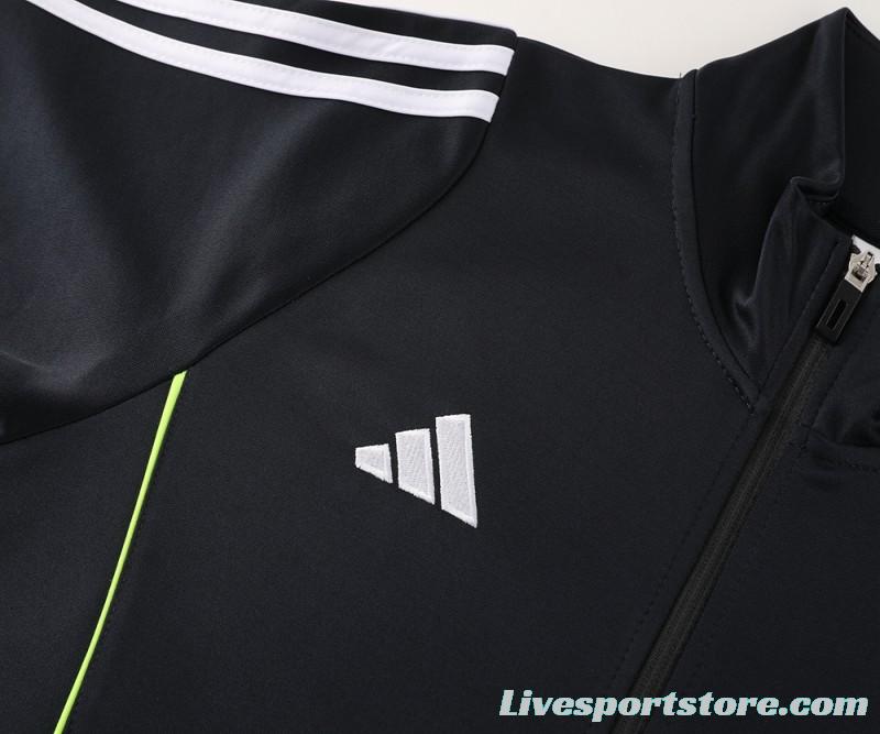 2024 Adidas Black/Green Full Zipper Jacket+Pants