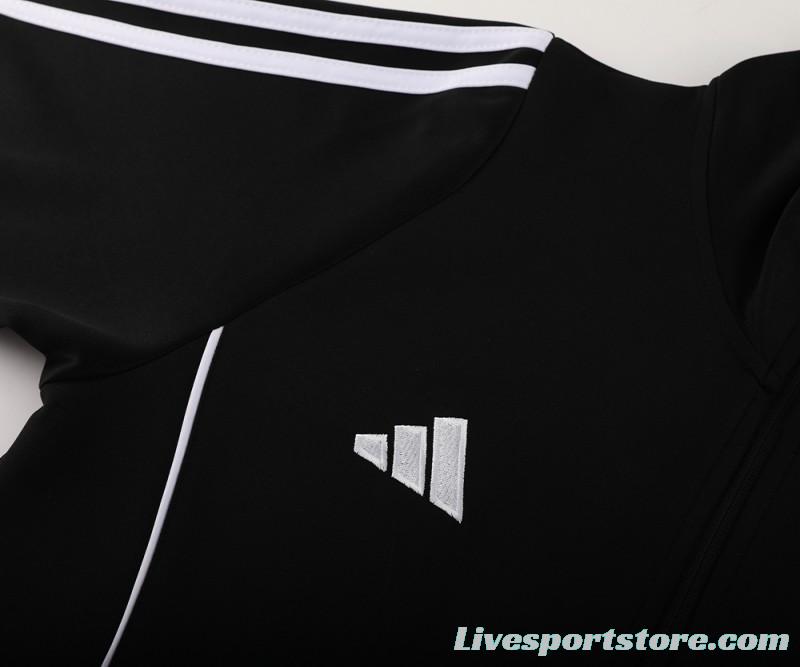 2024 Adidas Black/White Full Zipper Jacket+Pants