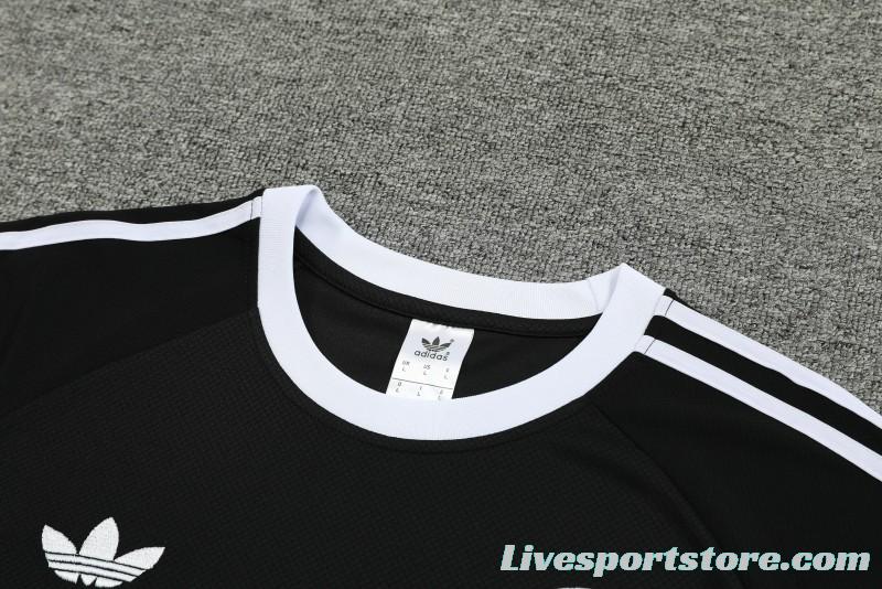 2024 Germany Black Cotton Short Sleeve Jersey+Shorts