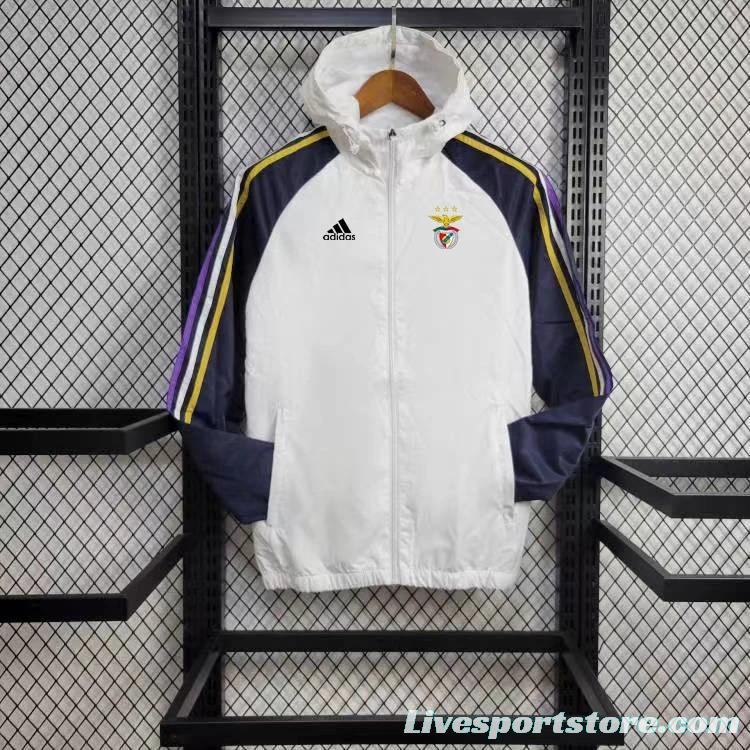 24/25 Benfica White Windbreaker