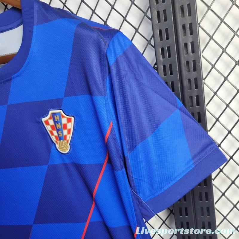 2024 Croatia Away Blue Jersey