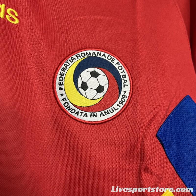 Retro 1994 Romania Away Red Jersey