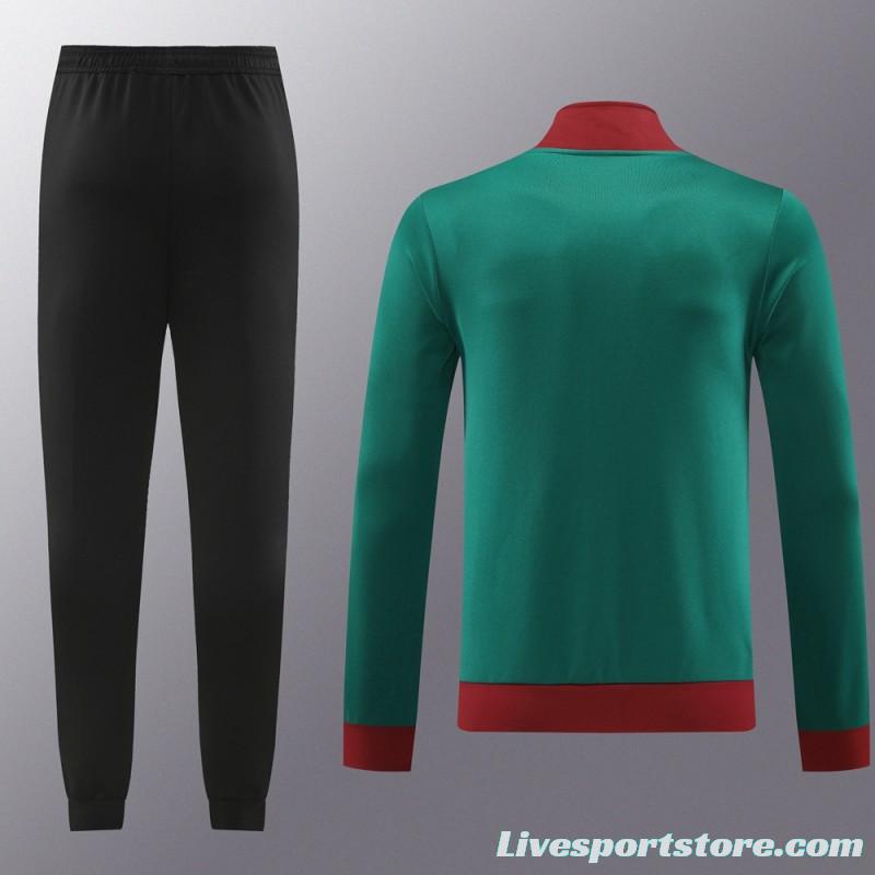 2024 Mexico Green Full Zipper Jacket +Long Pants