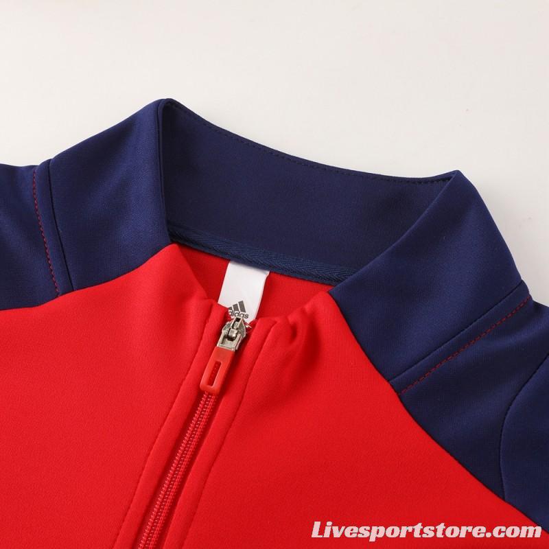 2024 Spian Red/Navy Full Zipper Jacket +Long Pants