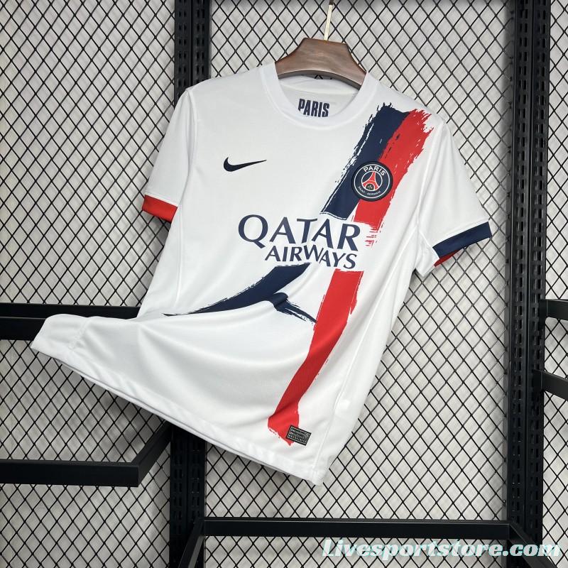 24/25 PSG Away White Jersey