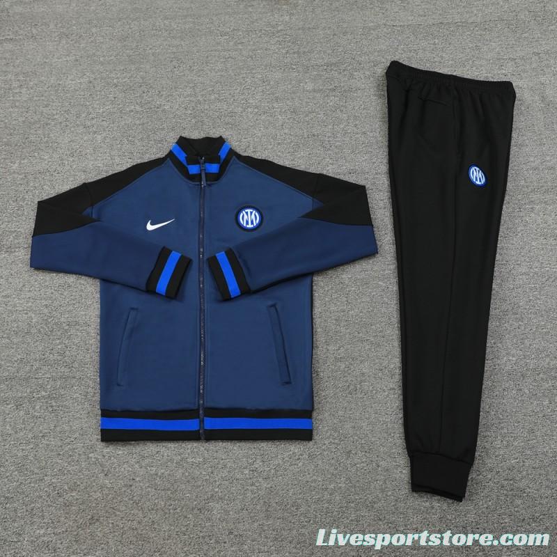 24/25 Inter Milan Navy Full Zipper Jacket +Long Pants