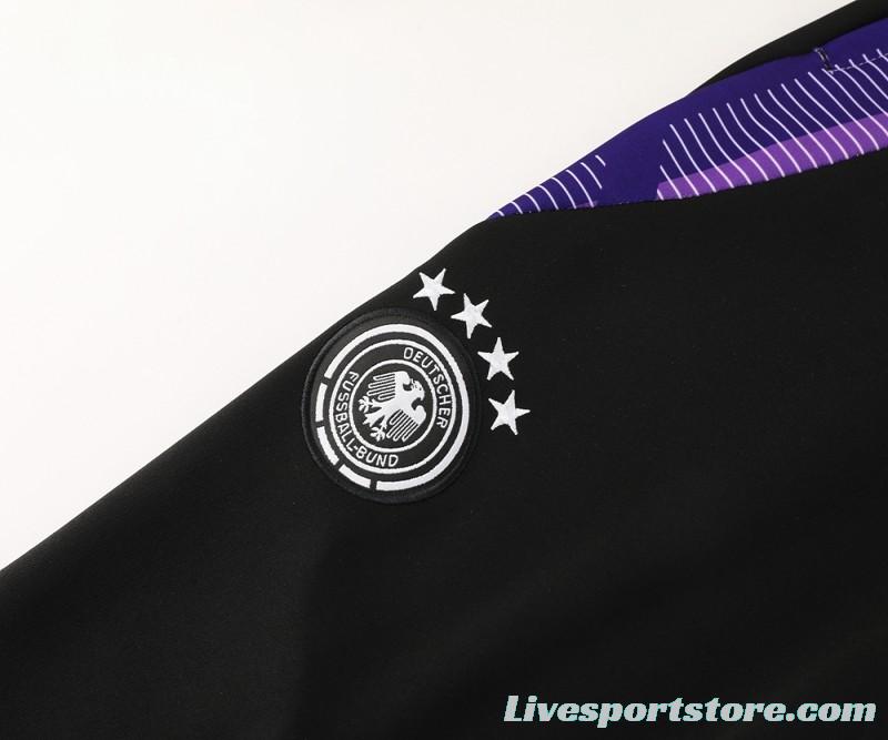 2024 Germany Purple Full Zipper Jacket +Long Pants