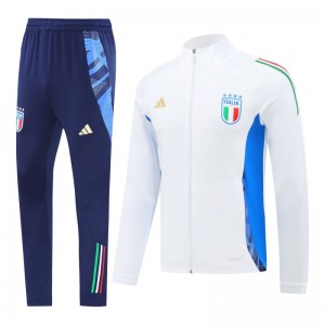 2024 Italy White Full Zipper Jacket +Long Pants