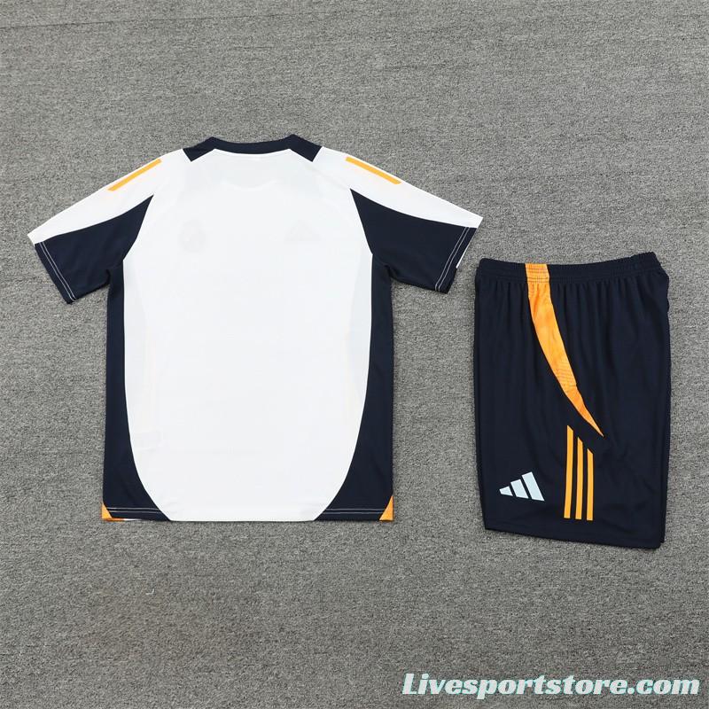 24/25 Real Madrid White Short Sleeve Jersey+Shorts