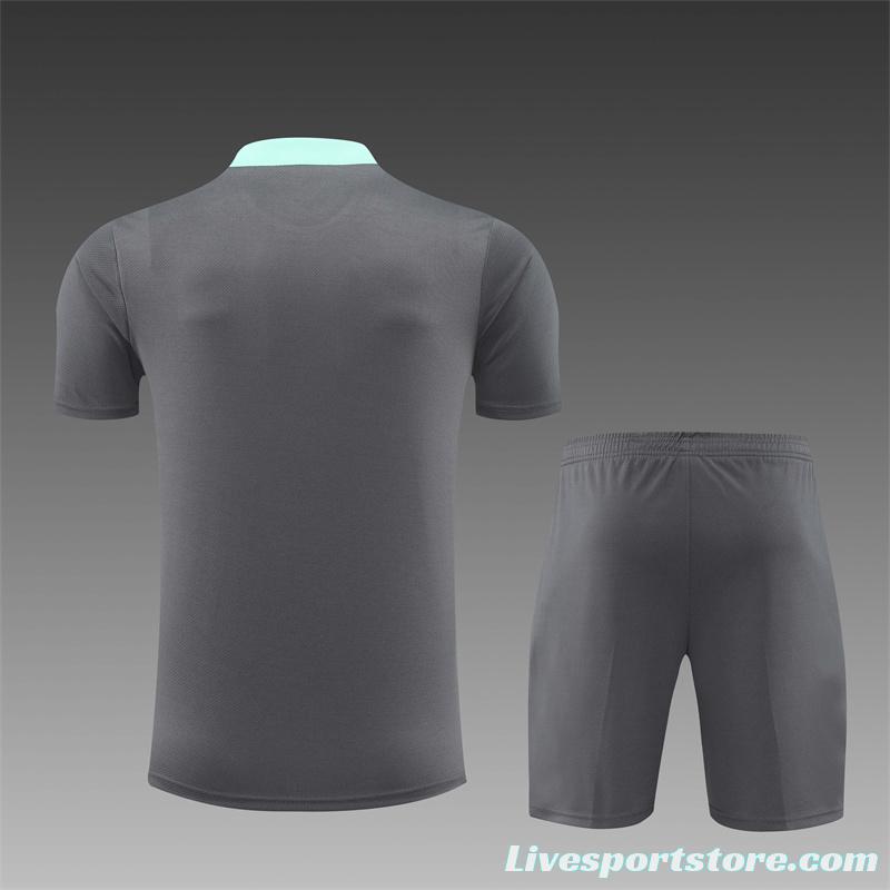 24/25 PSG Grey Short Sleeve Jersey+Shorts