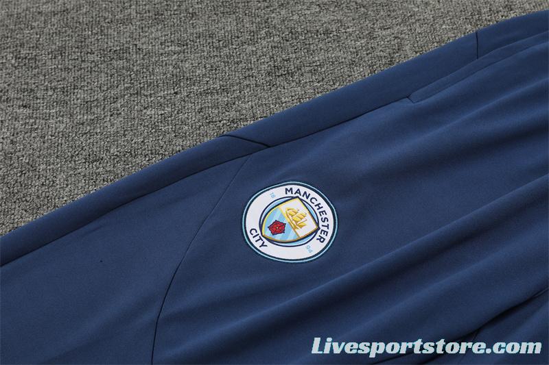 24/25 Manchester City Navy Half Zipper Jacket+Long Pants