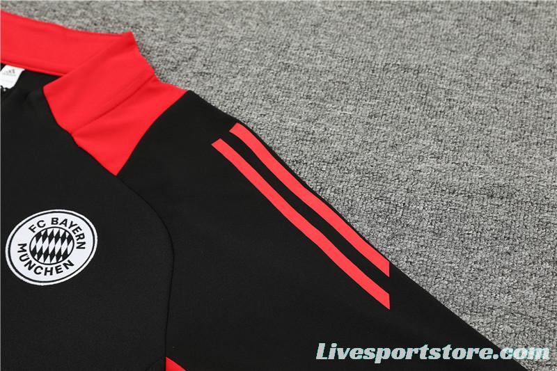 24/25 Bayern Munich Black Half Zipper Jacket+Long Pants