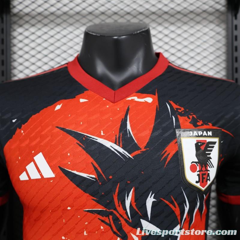 Player Version 2024 Japan Dragon Ball Goku Red/Black Jersey